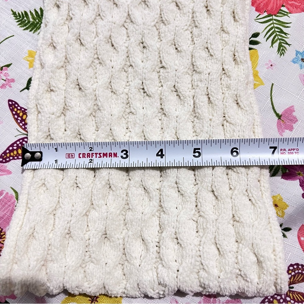 J.jill scarf ivory fluffy knit: :Box 0W3: - Picture 8 of 9